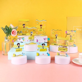 Kpop BTS mantequilla de dibujos animados nuevo mismo estilo colorido acrílico luz de noche lámpara de mesa