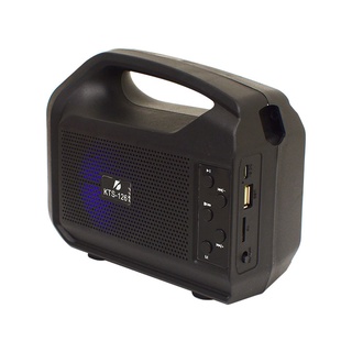 Bocina Bluetooth 3" lector USB y micro SD luZ LED con panel solar y linterna KTS-1261 (6)