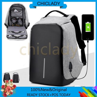 Chiclady: mochila de carga USB antirrobo impermeable para Laptop (1)