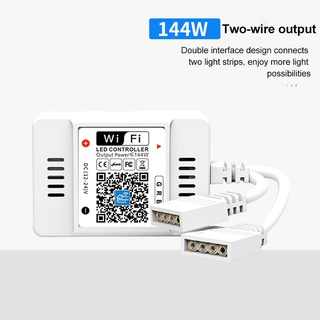 Barco Rápido ❥ wifi Inteligente Controlador Colorido 24 Teclas De Doble Carga RGB Luz Con ALexa Voz GOROS (2)