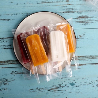 ARTESANIA 100PCS/lot Disposable Ice Cream Bags Plastic Refrigerator Popsicle Storage Pop New Transparent Frozen Fridge (9)