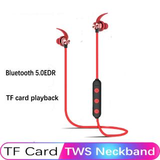 Audífonos TWS inalámbricos Bluetooth V5.0 magnéticos Estéreo intrauditivos deportivos soporta tarjeta TF/audífonos Applicable to Samsung / apple / Motorola / LG / Huawei