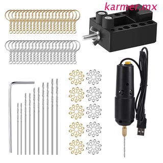 kar1 diy micro eléctrico de aluminio portátil de mano de taladro conjunto de brocas de giro herramientas