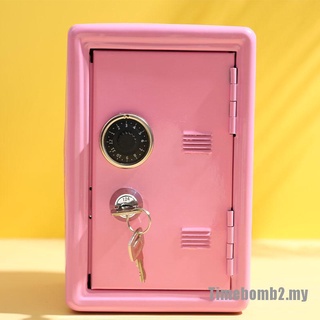 Time2' Ins caja de seguridad rosa decorativa caja de ahorros banco Metal hierro Mini dormitorio almacenamiento