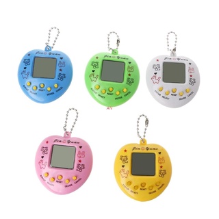 AN LCD Virtual Digital Pet Handheld Electronic Game Machine With Keychain Heart Shape