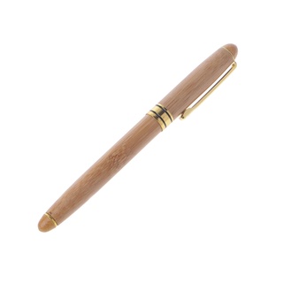 1pc pluma estilográfica de bambú punta fina suave tinta de escritura mejor presente suministros de oficina