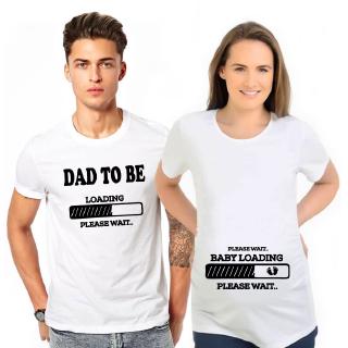 papá a ser bebé carga pareja t-shirt verano divertido maternidad coincidencia camisetas embarazo anuncio camisas ropa trajes