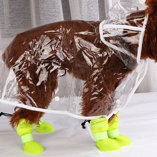 rojo mascotas perros nieve botas de lluvia antideslizante impermeable cachorro zapatos de lluvia durable invierno (3)