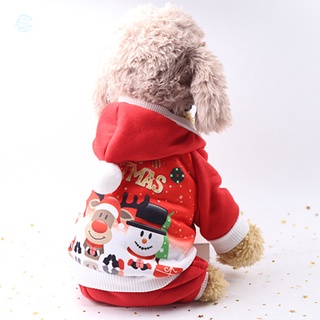 ropa de navidad perro gato mascota ropa otoño e invierno ropa de vacaciones de tamaño mediano perro de dos patas ropa (2)