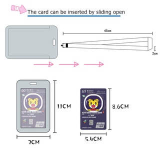 YAOYANG Women Men Bus Card Case Students Badge Cards Cover Card ID Holder Card Sleeve Credit Card Pendants Cartoon School Supplies Hand Rope Bank Card Holder (2)