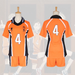 Haikyuu camiseta de manga corta Top conjunto Cosplay disfraz Karasuno escuela secundaria deporte uniforme traje ropa deportiva voleibol (5)