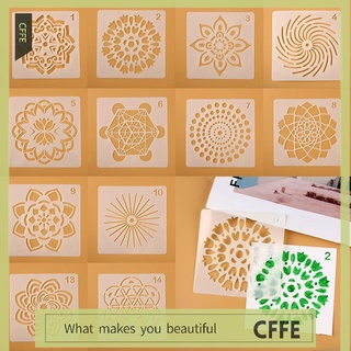 CFFE nuevas plantillas de capas DIY Craft pintura plantilla Scrapbooking tarjeta de papel sello en relieve álbum caliente decorativo Mandala auxiliar