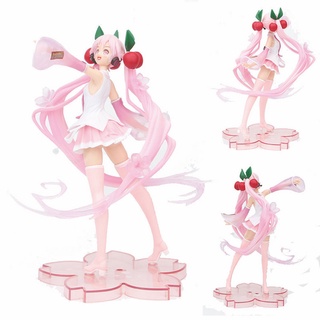 Hatsune Miku PVC Figura De Acción Sakura Rosa Flor De Cerezo Vestido Ver . Niñas Colección Modelo Juguetes Regalo