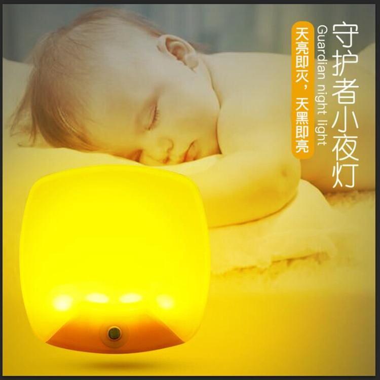 Inteligente led sensor de luz enchufe ee.uu. ahorro de energía control de luz de noche para bebé dormitorio