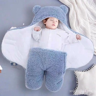 🙌 Cobertor Para Bebê Recém-Nascido Saco De Dormir ​De Pelúcia Com Capuz guides OUHR (1)