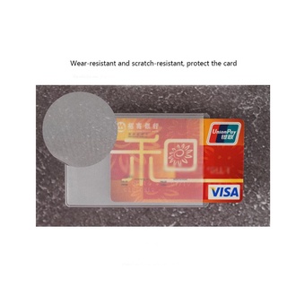 OCIXEMEX Anti-theft ID Card Holder Work Card Holder Translucent Business Card Case School Office Supplies Bank Card Case Safety PVC Protection Sleeve (4)