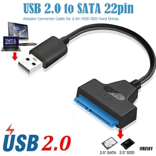 Ifayioy Usb 2.0 a Sata 22 pines/Adaptador De cable De Laptop/disco duro Ssd
