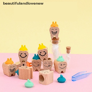 [hermoso Y encantador] caja de dientes de madera para bebé, organizador de dientes de leche, colección de almacenamiento, estuche de recuerdo (8)