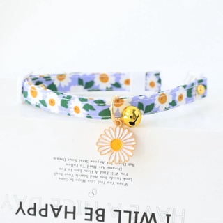 Korean Fashion Pet Collar Pet Accessories Pet Necklace Rabbit Small Cat Dog Puppy Bell Necklace Cute Accessories Daisy