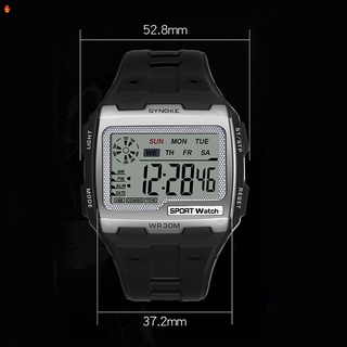 Men's Sports Electronic Watch Square Large Screen Display Luminous Waterproof Multi Function Outdoor Sports Watch (8)