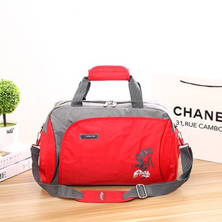 Plegable portátil bolsa de viaje de los hombres y las mujeres bolsa de equipaje impermeable bolsa de viaje grande rojo sobre bolsa de viaje bolsa de gimnasio bolsa lista para producir bolsa