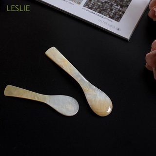 LESLIE Ice Cream Teaspoon Shell Coffee Scoop Caviar Spoons Conch Kitchen Mother of Pearl Seashells Natural Stirring Tool