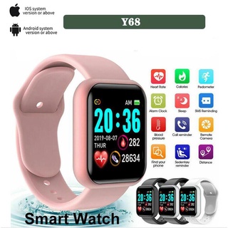 🙌 Y68 reloj inteligente bluetooth de 1,44 pulgadas con monitor de fitness / presión arterial / monitor de frecuencia cardíaca smartwatch YPT2