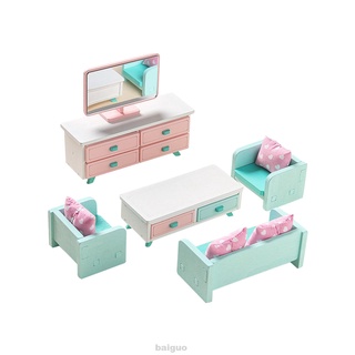 Reutilizable dormitorio comedor simulación niños juguetes armario pretender juego de madera miniatura casa de muñecas conjunto de muebles