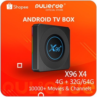 Nueva Llegada Pulierde X96 X4 Smart TV Box S905x4 Android 11 RGB Luz Soporte 2.4G Y 5G WiFi Bluetooth 8K Reproductor Multimedia Set Top