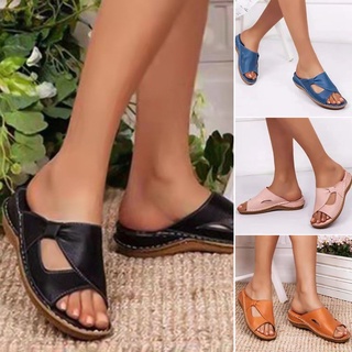 earnendup Sandals Open Toe Thick Sole Women Loose Soft Sole Slippers for Beach