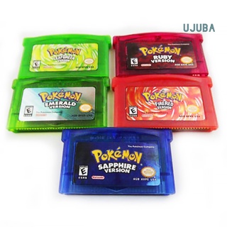 Uj Sapphire/Emerald/Fire Red/hoja verde/Ruby Pokemon juego tarjeta cartucho para GBA
