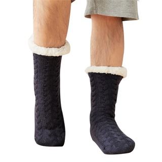 1 par de calcetines de suelo interior para hombre, cálido, elástico, transpirable, suave, para invierno, hogar