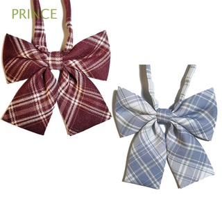 PRINCE 2PCS Mujer Arco de cuello A cuadros Estilo marinero Corbata de moño Uniforme escolar Accesorios de arco Encantador Para mujeres JK japonés