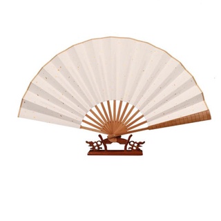 (followme) Word of Honor Chinese DIY Hand Painted Rice Paper And Bamboo Folding Fan Gift (2)