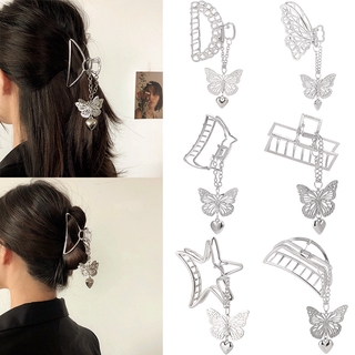 Mariposa cadena Clip de pelo agarre Clip estrella amor colgante horquilla para las mujeres coreano accesorios para el cabello