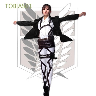 TOBIAS01 arnés de Anime ajustable cinturón Cosplay ataque en Titan chal cinturón traje adulto disfraces moda Recon Corps Shingeki No Kyojin pantalones cortos de cuero/Multicolor