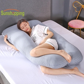 U en forma de rayas almohada de maternidad mujeres embarazadas dormir apoyo almohadas