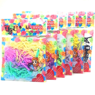 Gran bolsa de colores para niños banda de goma diadema Aksesori Rambut Tali Rambut