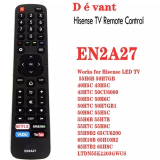 Dévant Hisense EN2A27 LED TV Control remoto 55H6B funciona para Devant Hisense LED TV 55H6B 50H7GB 40H5C 43H5C 43H7C 50CU6000 50H5C 50H6C 50H7C 50H7GB1 50H8C 55H5C 55H6B 55H7B 55H7C 55H8C 55H9B2 65CU6200 65H10B 65H10B2 65H7B2 65H8C LTDN55K2203GWUS