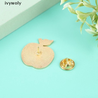 Ivywoly Apple Enamel Pins Teacher's Brooch Cartoon Fruit Badge Jewelry Gifts For Teacher MX
