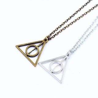 Collar con colgante triangular de las Reliquias de la Muerte de Harry Potter HU35