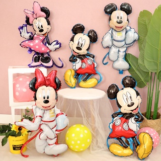 gran mickey minnie mouse globos disney de dibujos animados globo de papel de aluminio bebé ducha fiesta de cumpleaños decoraciones niños juguetes clásicos regalos
