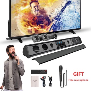 Home Theater TV barra de sonido columna con cable inalámbrico Bluetooth altavoces para PC TV Karaoke altavoces remotos con luz ambiental