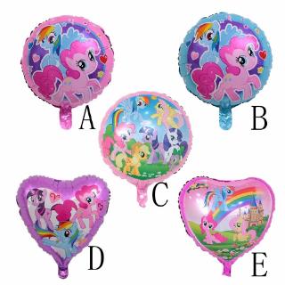 1 pza globo redondo My Little Pony de 18 pulgadas/decoración de fiesta de cumpleaños (1)