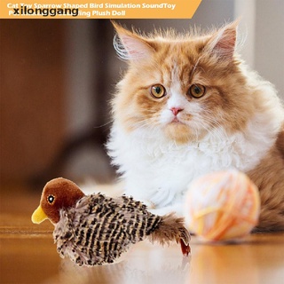 XXL Cat toy sparrow-shaped bird simulation sounding toy pet interactive plush doll .