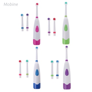 mobine cepillo de dientes eléctrico giratorio impermeable con 3 cabezas de cepillo