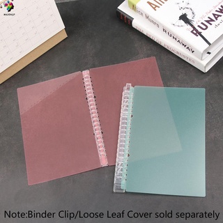 Mioshop A5/B5 moda cubierta de hoja suelta accesorio anillo carpeta cuaderno paginador separador nueva carpeta de archivos de plástico recargable 20/26 agujeros transparente bloc de notas/Multicolor
