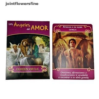 Jtff Español Romance Angels Oracle Tarjetas 44 Cartas Principiante Tarot Baraja Guía Fina