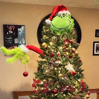 BV The Grinch navidad relleno juguete el pelo verde anfitrión partes del cuerpo árbol de navidad decorativo juguete (4)