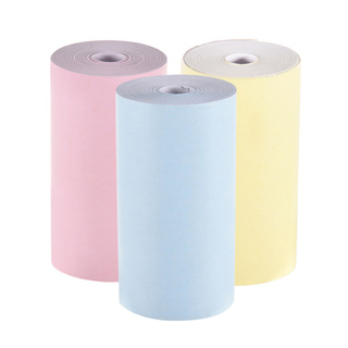 Listo Stock Aibecy Color rollo de papel térmico 57*30 mm factura recibo papel fotográfico impresión clara para PeriPage A6 bolsillo impresora térmica para PAPERANG P1/P2 Mini impresora fotográfica, 3 rollos